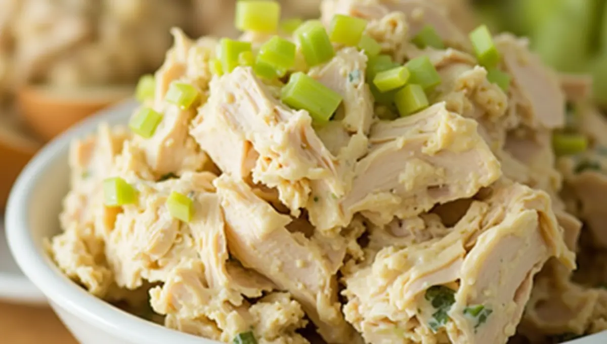 Traditional Chicken Salad Chick recipe with chicken and mayo
