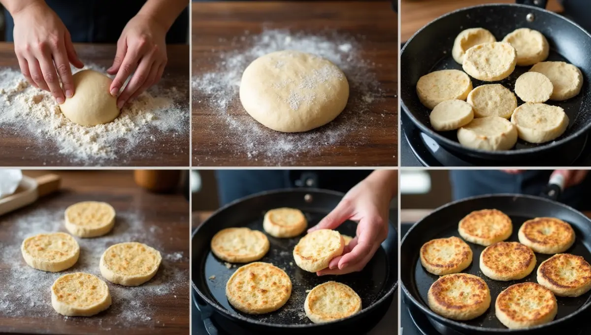 making chocolate banana egg oatmeal muffins in step-by-step shots