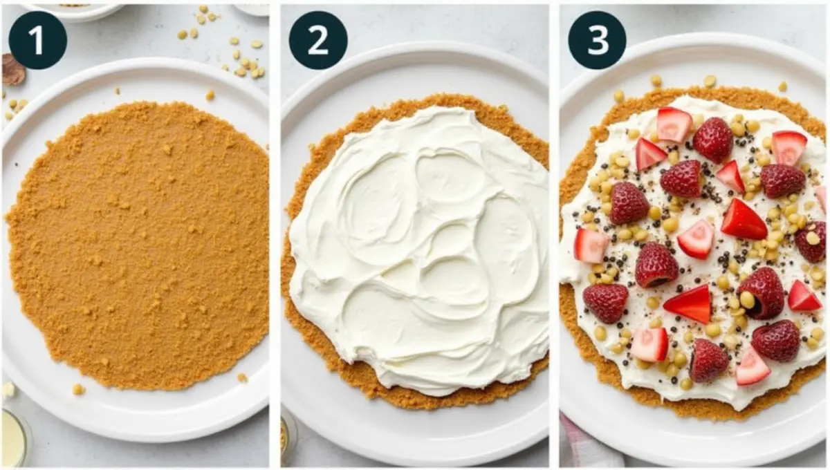 Step-by-step guide to making a vegan dessert pizza with plant-based ingredients