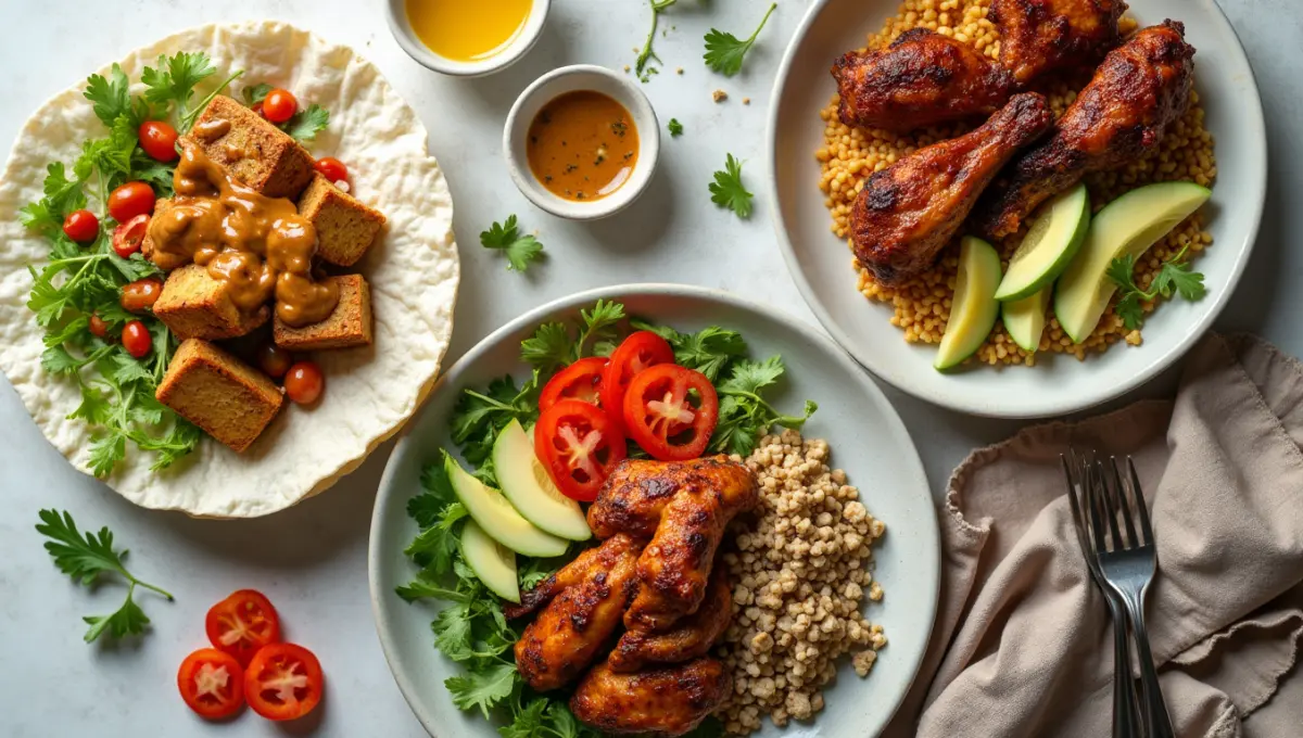 Sauces for Chicken served in plant-based wraps, bowls, and wings
