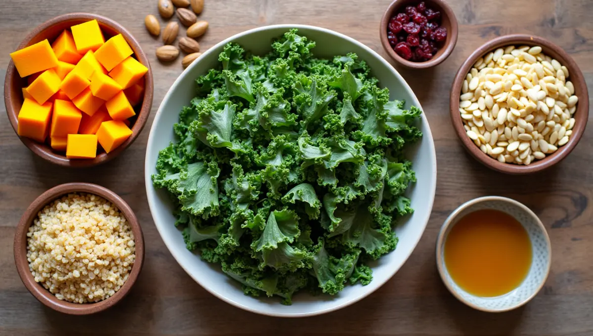 Ingredients for a vegan Costco Butternut Squash Salad with whole foods