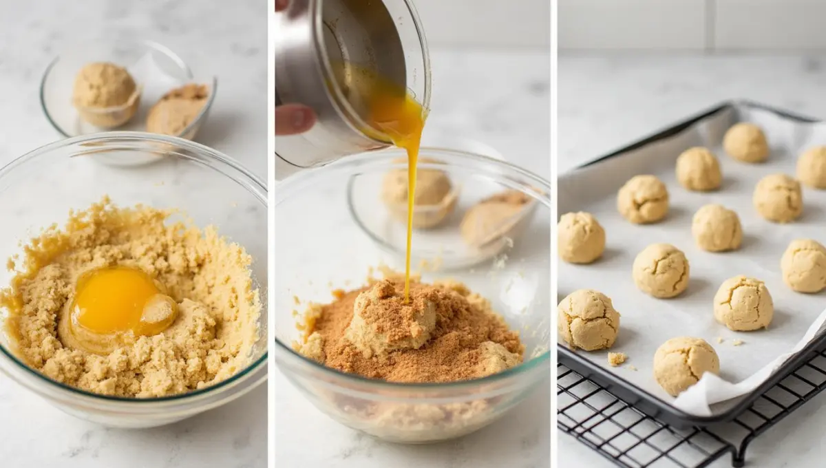 Snickerdoodle Recipe No Cream of Tartar baking steps collage