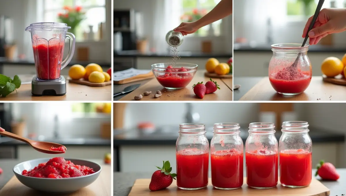 How to make Strawberry Freezer Jam step-by-step with fresh ingredients